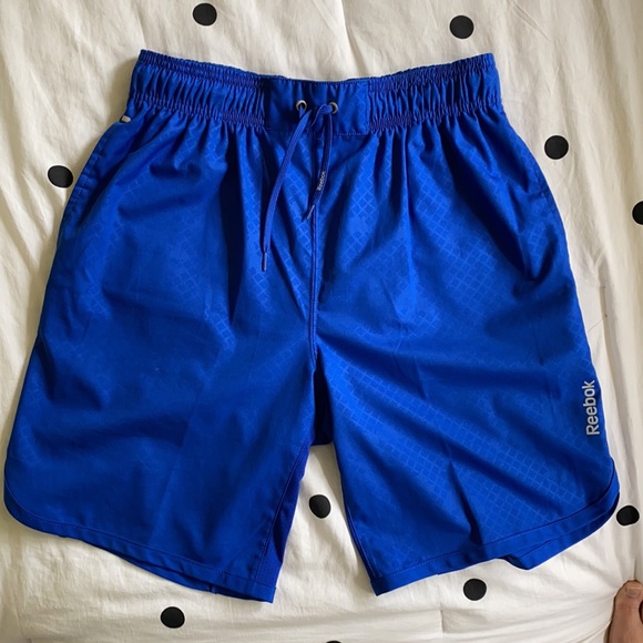 Reebok blue athletic shorts 3 pockets 1 zippered NWOT - Picture 7 of 12